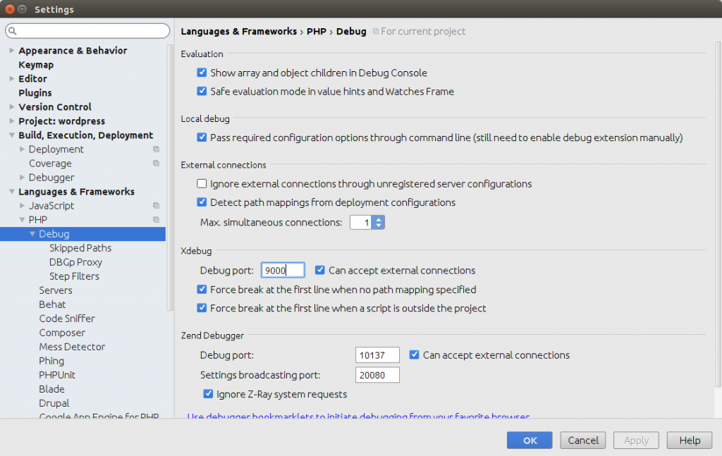 phpstorm ubuntu create shortcut